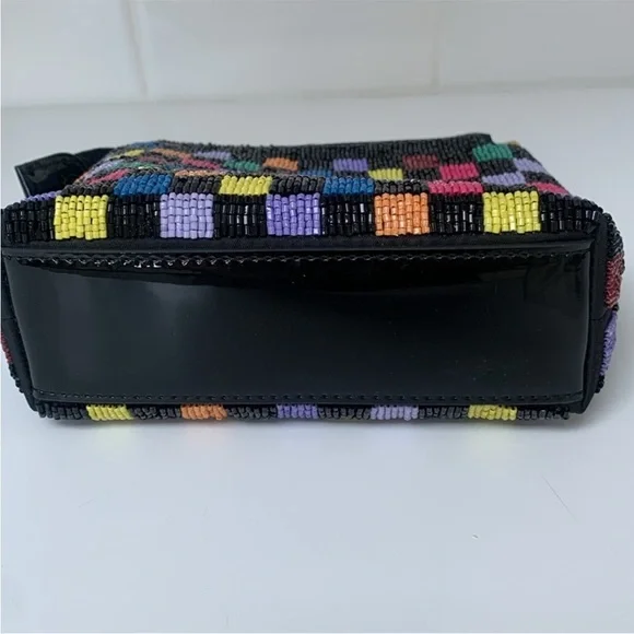 Staud Transparent Clear PVC Mini Shirley Multicolored Beaded Pouch Handbag Bag - Picture 12 of 14